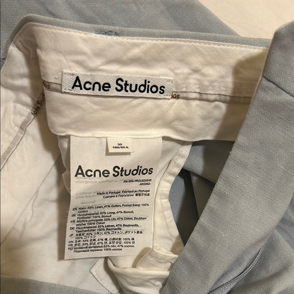ACNE Baby Blue Trousers - Picture 6 of 7